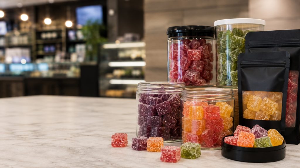 Cannabis gummy products in Fresh Baked Boulder rankings