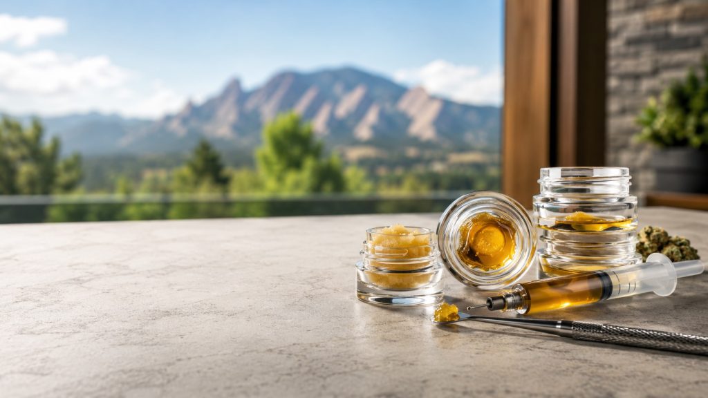 Cannabis rosin products in Fresh Baked Boulder rankings